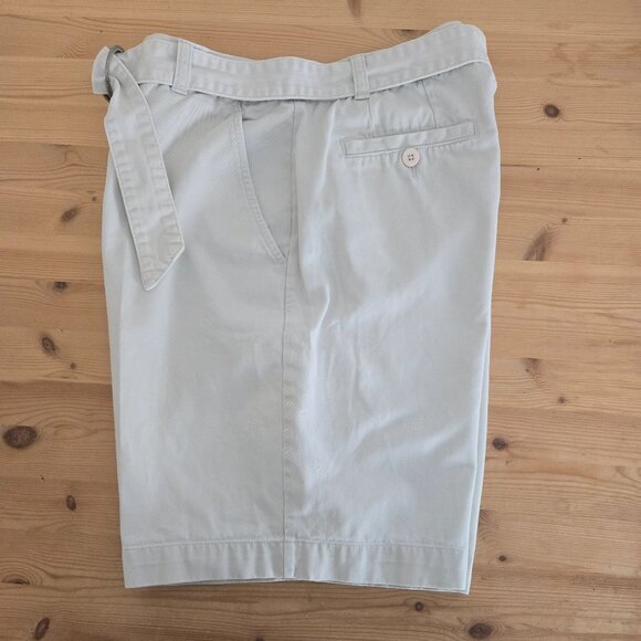 Abercrombie & Fitch Light Beige High Waist D-Ring Belted Cotton Shorts Size 8 - Picture 4 of 8